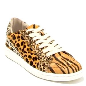 Dolce vita calf hair sneakers tiger size 9.5